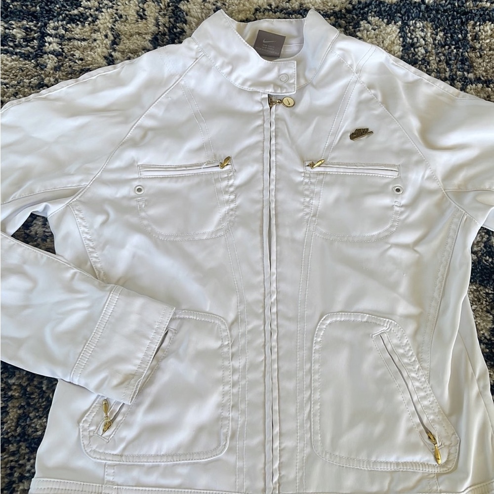 Nike White Tennis Jacket